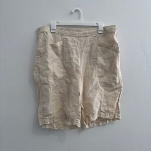 Eileen Fisher Shorts 100% Linen City Shorts
